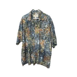 Johari West Shirt Men's 3XL Colorful Short Sleeve Button Up Camp Hawaiian